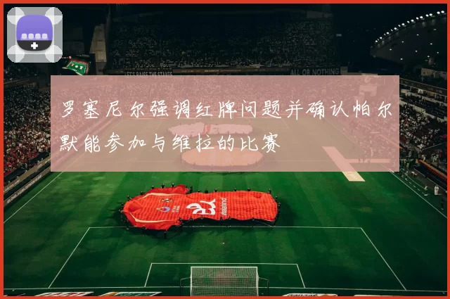 罗塞尼尔强调红牌问题并确认帕尔默能参加与维拉的比赛